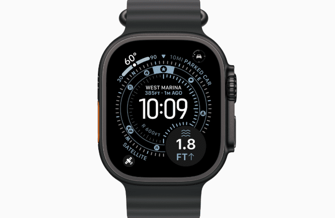 pple Watch Ultra 3 GPS + Cellular – 49mm Black Titanium c/ Bracelete Preta - Image 2