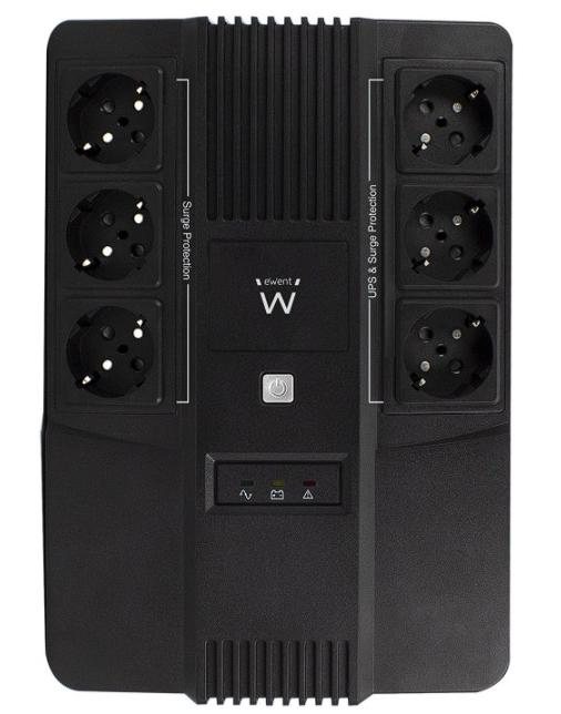 UPS EWENT 600W 6 PORTAS SCHUKO LINHA INTERATIVA