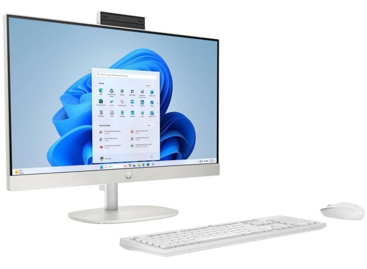 PC HP AIO 23.8" FHD U7-155U 8G 512GB SSD W11H BRANCO
