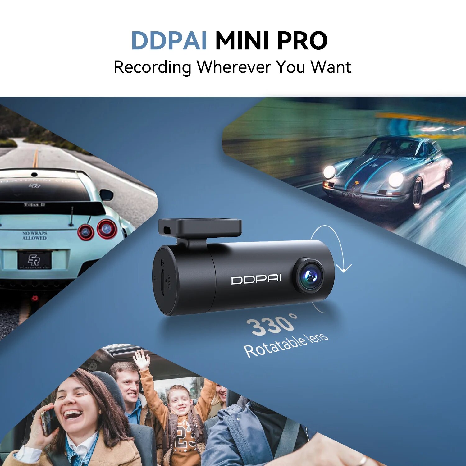 CAMARA P/ CARRO DDPAI MINIPRO 1296P UHD 330º