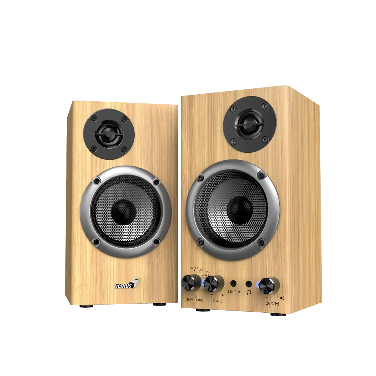 COLUNAS GENIUS SP-HF520BT 20W 3D SURROUND BT MADEIRA PINHO
