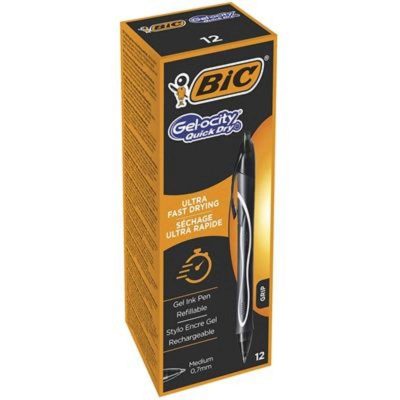 Esferográfica BIC Gel-ocity Quick Dry preta