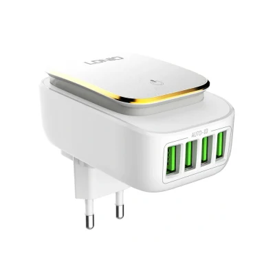 Carregador LDNIO A4405 4 USB com luz LED