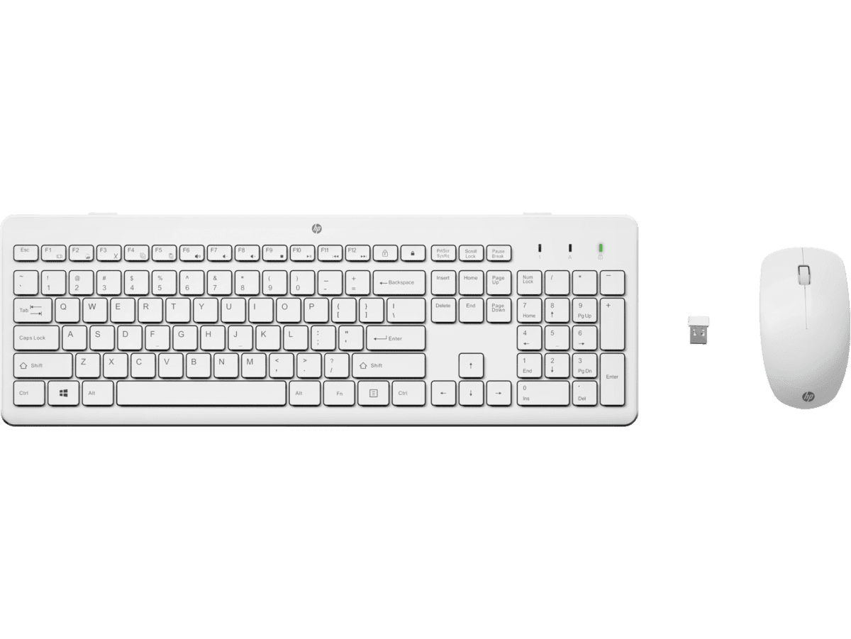 TECLADO + MOUSE HP 230 MULTIMÉDIA WIRELESS PT BRANCO