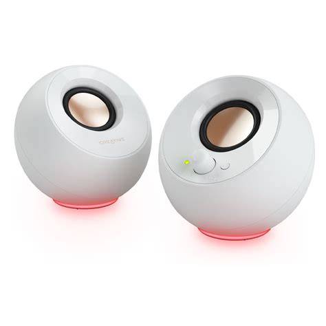 COLUNA CREATIVE PEBBLE SE 2.0 MULTIMÉDIA RGB 4W RMS USB-C/3.5MM BRANCA
